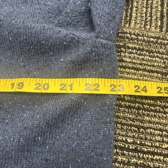 J CREW Men's Lambswool Crewneck Sweater Leather Faux Elbow Patches Size Large - Picture 4 of 8